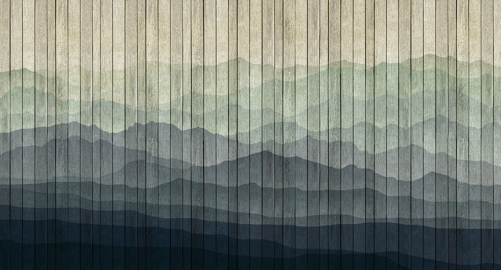Bild von living walls Fototapete "Walls by Patel Mountains 1", Vlies, Wand, Schräge