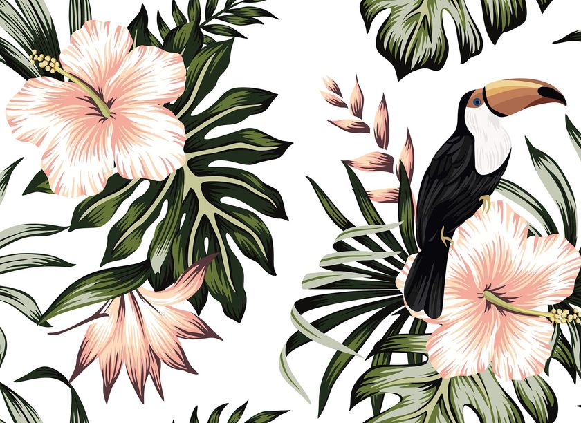 Bild von living walls Fototapete »Designwalls Toucan 1«, Vlies, Wand, Schräge, Decke