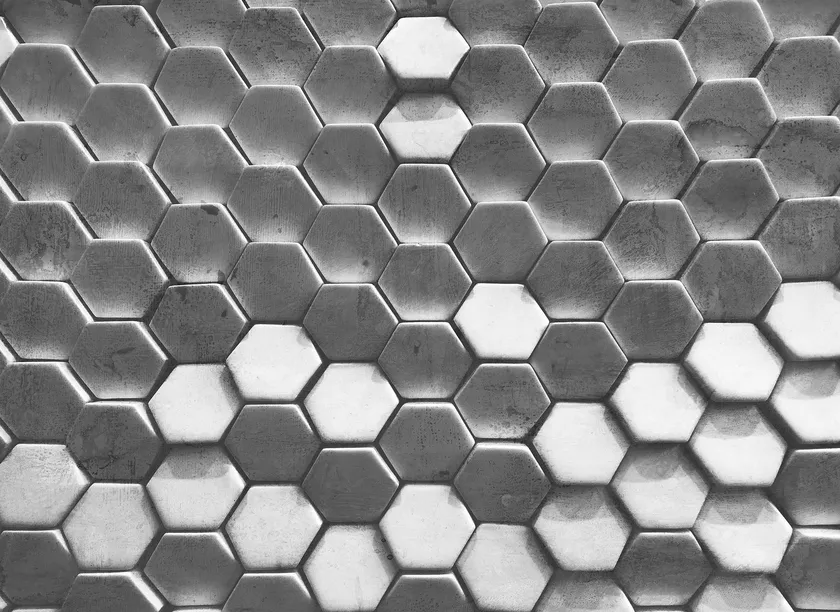 Bild von living walls Fototapete »Designwalls Hexagon Surface 1«, Vlies, Wand, Schräge, Decke