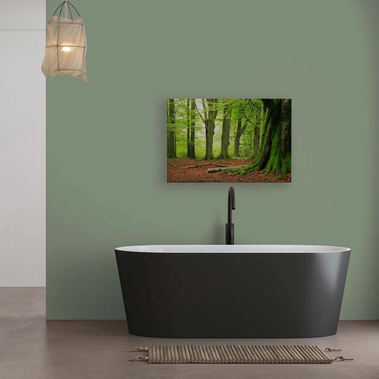 Bild von Bricoflor Leinwand Naturbilder Für Wohnzimmer Und Schlafzimmer Leinwandbild Mit Wald Motiv Deko Wandbild In 90 X 60 Cm