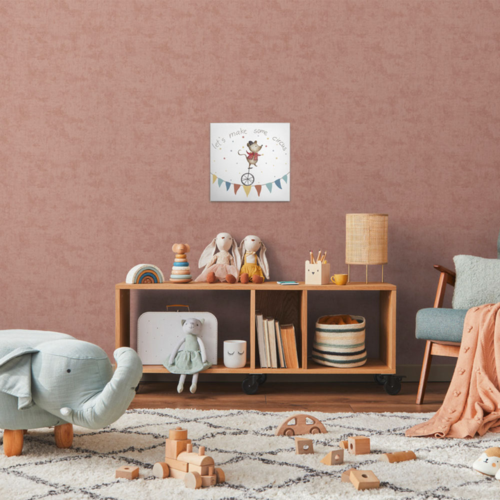 Bild von A.S. Création Leinwandbild "Make Circus 2 - Wandbild Bunt Blau Keilrahmen Kinderzimmer", Tiere, (1 St.), Canvas Zirkus Leinwand Wimpel Wandkunst Schlafzimmer Kinderzimmer