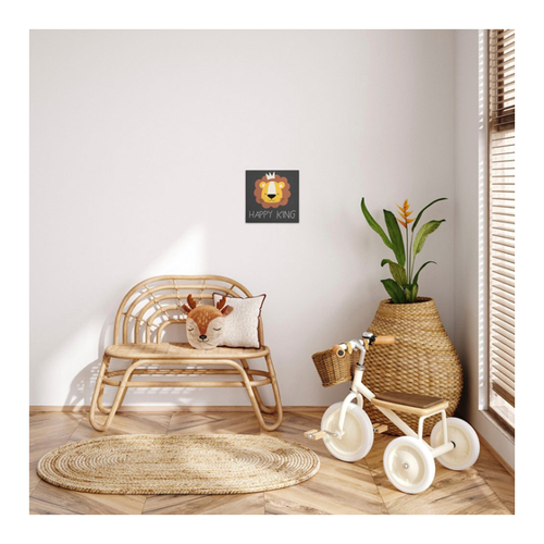Bild von A.S. Création Leinwandbild "Stay Wild Child 2 - Wandbild Schwarz Braun Keilrahmen Safari"