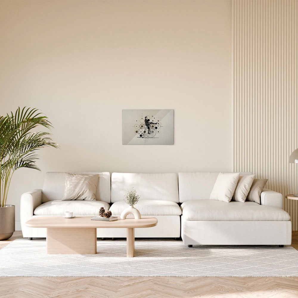 Bild von A.S. Création Leinwandbild "Tour de France 1 - Wandbild Beige Braun Keilrahmen Wandkunst", Kunst, (1 St.), Canvas Retro Leinwand Fahrrad Wandkunst Schlafzimmer Kunst Design
