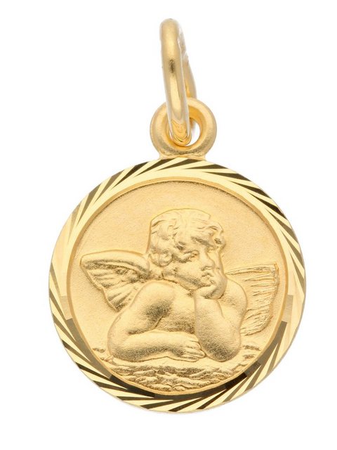 Bild von Adelia´s Kettenanhänger 333 Gold Anhänger Amor Ø 12 mm, Goldschmuck für Damen