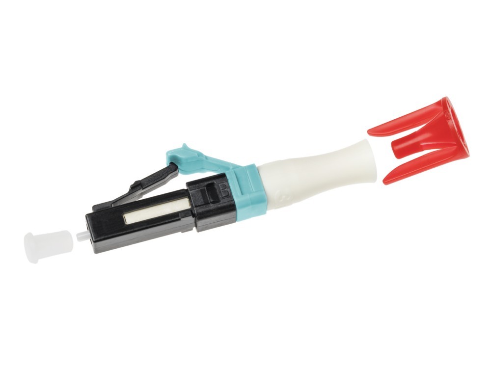 Bild von Corning NPC LC-Stecker 50µ OM3/OM4 sw aq 6830-50/LOMMF, Aktive Bauelemente, Schwarz