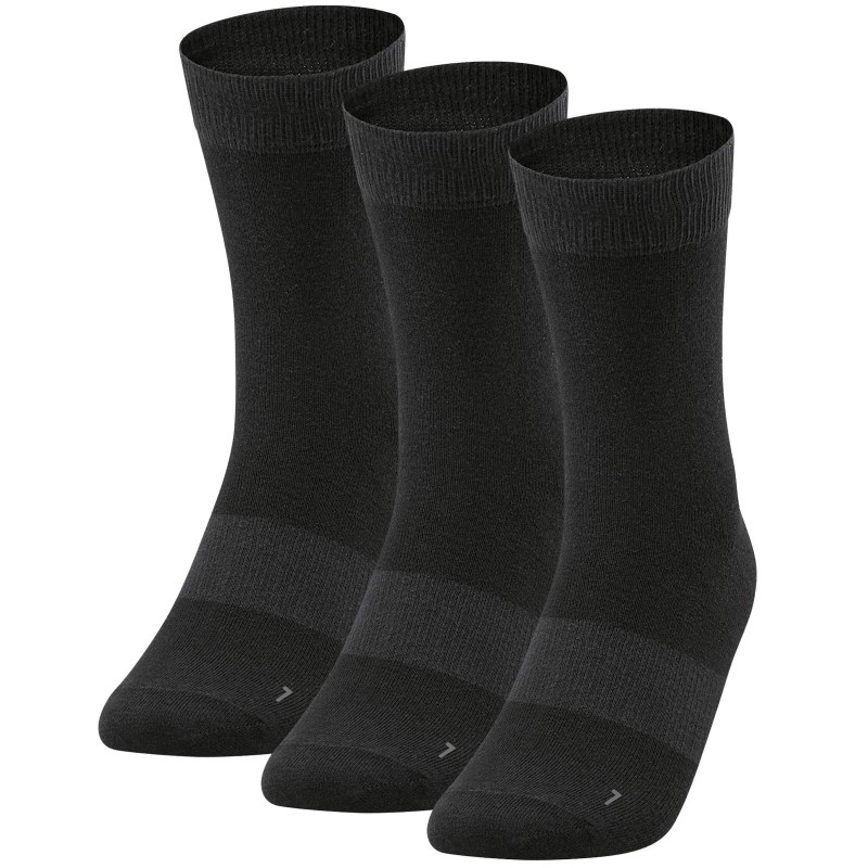 Bild von Jako Freizeitsocken 3er Pack schwarz 3937 08 Gr. 47-50