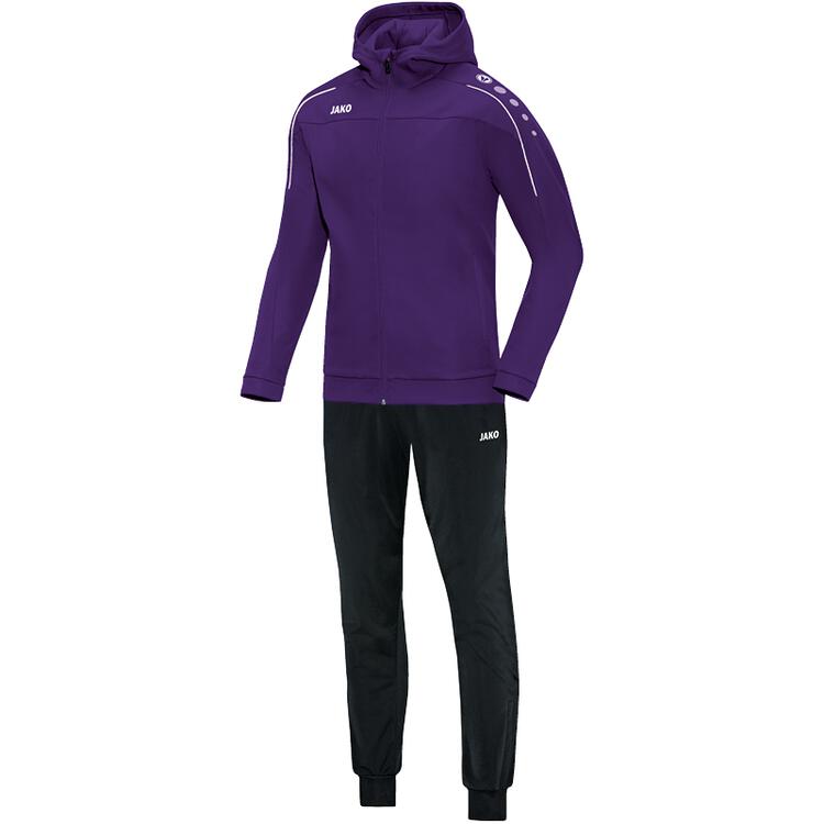 Bild von Jako Trainingsanzug Polyester Classico mit Kapuze lila M9450 10 Gr. 34