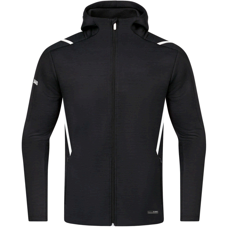 Bild von Jako Freizeitjacke Challenge mit Kapuze 9821 schwarz meliert/wei?...