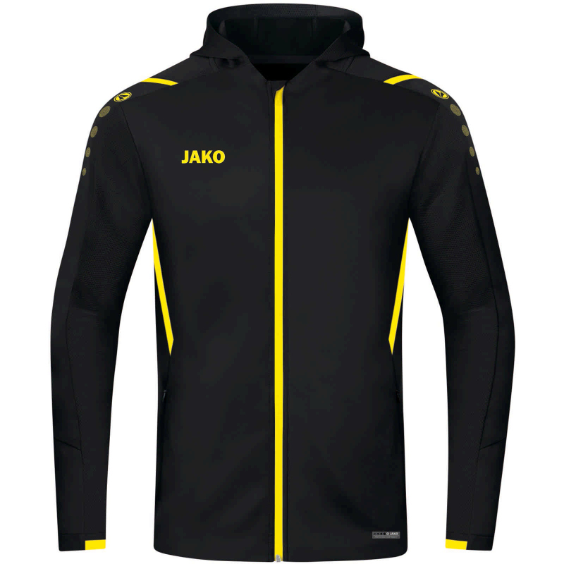 Bild von Jako Trainingsjacke Challenge mit Kapuze 6821 schwarz/citro Gr. M