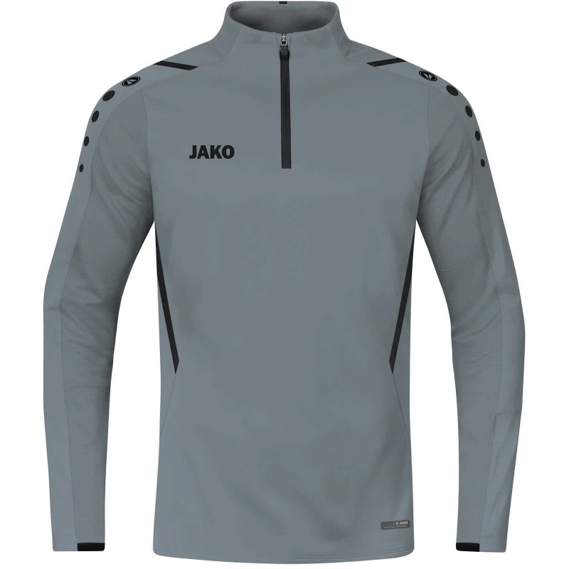 Bild von JAKO Challenge Sweatshirt mit 1/4-Reißverschluss Kinder steingrau/schwarz 140