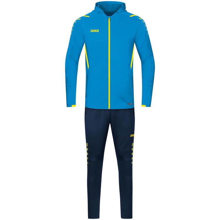Bild von JAKO Challenge Trainingsanzug mit Kapuze Damen JAKO blau/neongelb 40