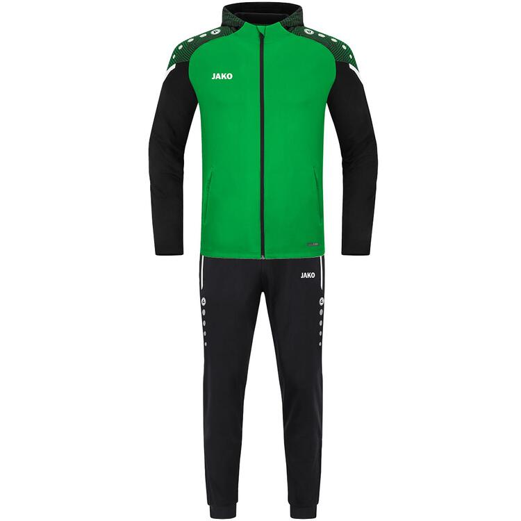 Bild von JAKO Performance Trainingsanzug Polyester mit Kapuze 221 - soft green/schwarz S