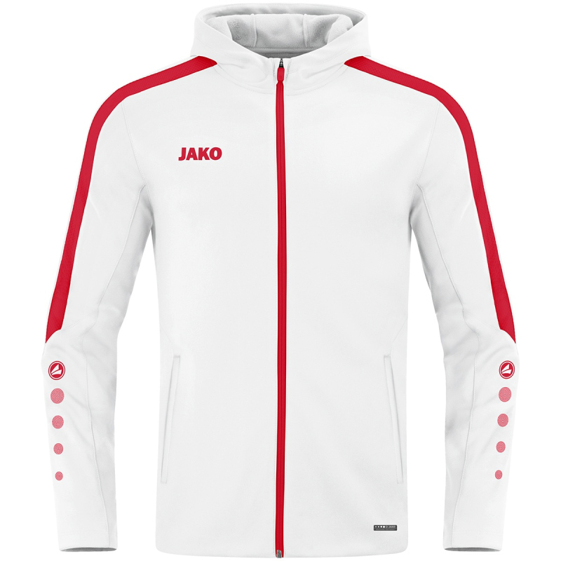 Bild von Jako Kapuzenjacke Power 6823 004 wei?/rot - Gr. 38
