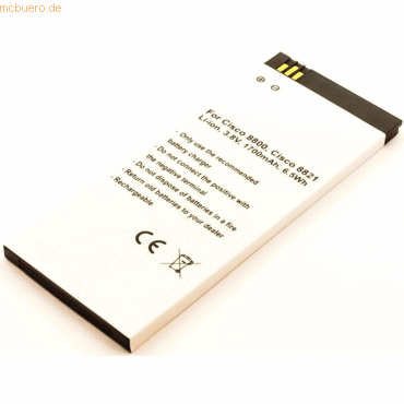 Bild von AGI 109443 - Akku - Cisco - Cisco 8821 - Weiss - Lithium-Ion (Li-Ion) - 1700 mAh, Telefon Zubehör