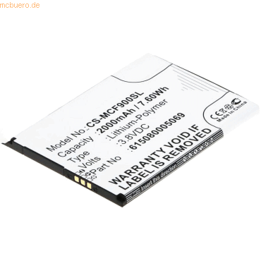 Bild von AGI Akku kompatibel mit Mobistel Cynus F9 - Akku - 2.000 mAh, Smartphone Akku