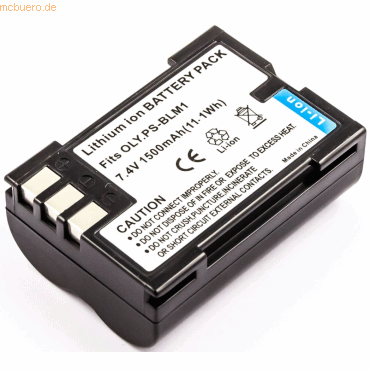 Bild von AGI 115200 - Olympus - 1400 mAh - 7,2 V - Lithium-Ion (Li-Ion) - 1 Stück(e) (Akku), Kamera Stromversorgung, Schwarz