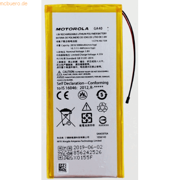 Bild von Motorola Akku für Motorola Moto G4 Li-Pol 3,8 Volt 3000 mAh schwarz