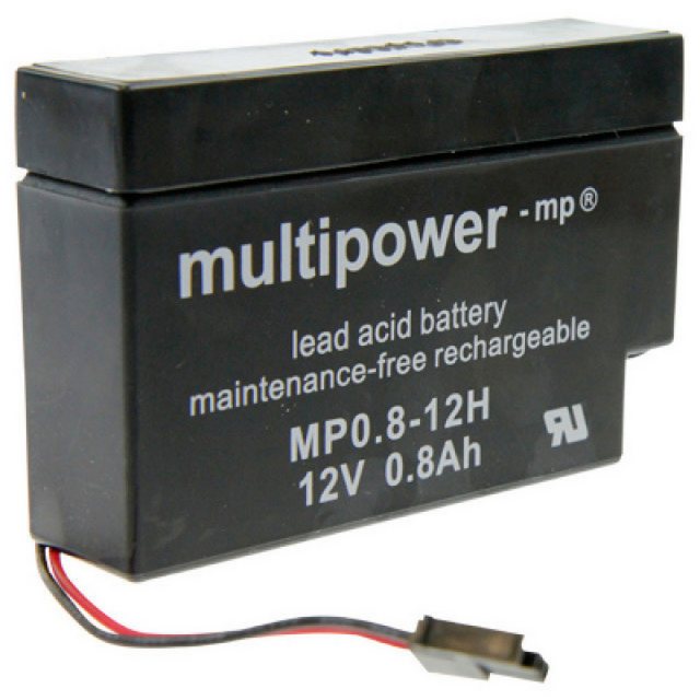 Bild von Multipower, Versorgungsbatterie, Original Bleiakku für Multipower MP0.8-12H (12 V, 0.80 Ah)