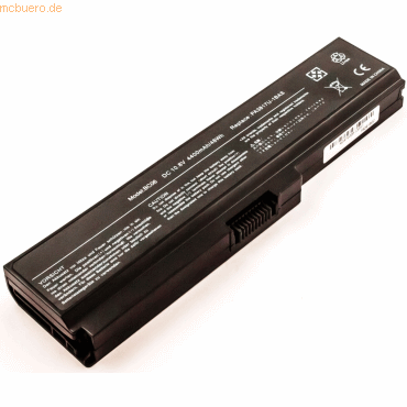Bild von AGI Akku kompatibel mit Toshiba Satellite L750D-1DW - Akku - 4.400 mAh (1 Zellen, 4400 mAh), Notebook Akku, Schwarz