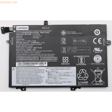 Bild von Lenovo Original Akku für ThinkPad L480 (4120 mAh), Notebook Akku, Schwarz