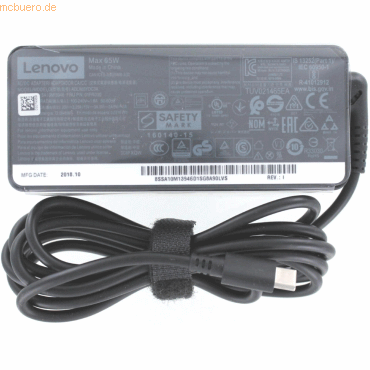 Bild von Lenovo Original USB-C Netzteil für Lenovo ThinkPad E15 Gen 3 Original (65 W), Notebook Netzteil, Schwarz