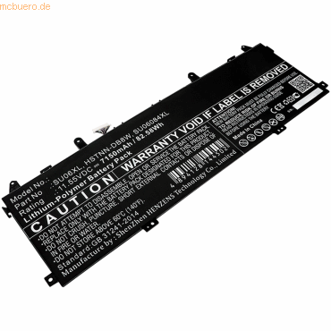 Bild von AGI Akku kompatibel mit HP Spectre x360 15-df0322ng (1 Zellen, 7150 mAh), Notebook Akku, Schwarz