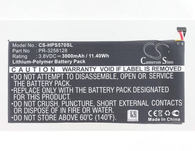 Bild von AGI 111883 - Akku - HP - Stream 7 5700NG - Schwarz - Weiss - Lithium Polymer (LiPo) - (3000 mAh), Notebook Akku, Schwarz