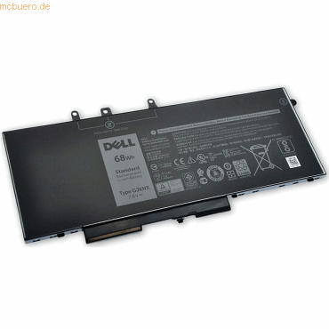 Bild von Dell Battery 68Whr 4Cell (4 Zellen, 8500 mAh), Notebook Akku, Schwarz