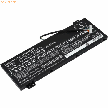 Bild von k.A. Akku für Acer Nitro 5 AN515-44-R0DL Li-Pol 15,4 Volt 3700 mAh sch