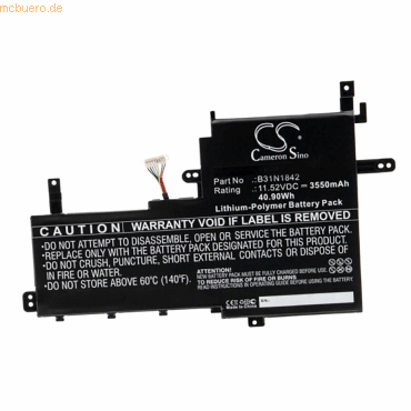 Bild von k.A. Akku für Asus S531FA-BQ052T Li-Pol 11,52 Volt 3550 mAh schwarz