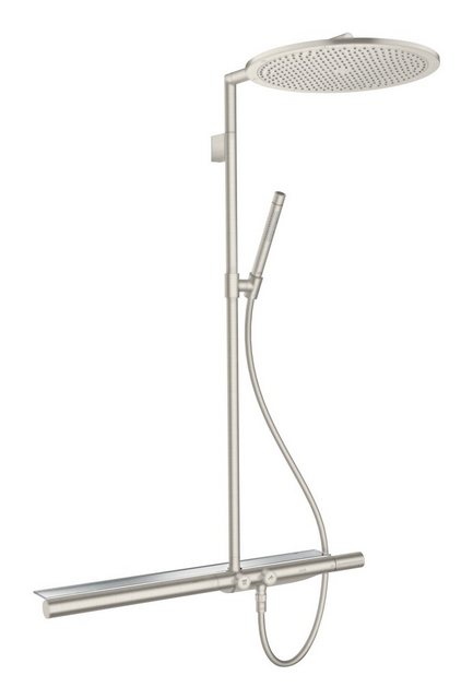 Bild von hansgrohe AXOR ShowerSolutions Showerpipe mit Thermostat 800 und Kopfbrause 350 1jet, Farbe: Stainless Steel Optic