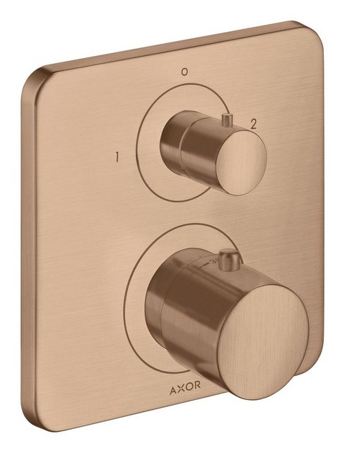 Bild von hansgrohe Axor Citterio M Thermostat Unterputz mit Ab-/Umstellventil, Farbe: Brushed Red Gold