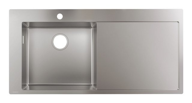 Bild von hansgrohe Küchenspüle S71, Einbauspüle S716-F450 mit Abtropffläche rechts - Edelstahl