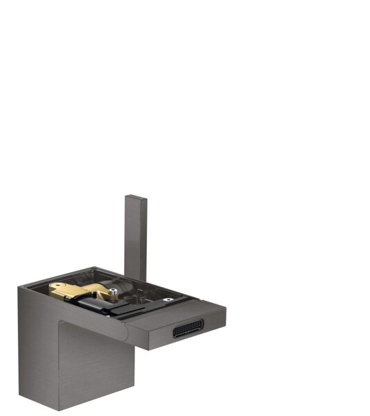 Bild von hansgrohe AXOR MyEdition Einhebel-Bidetmischer mit Push-Open Ablaufgarnitur, ohne Platte, Farbe: Brushed Black Chrome