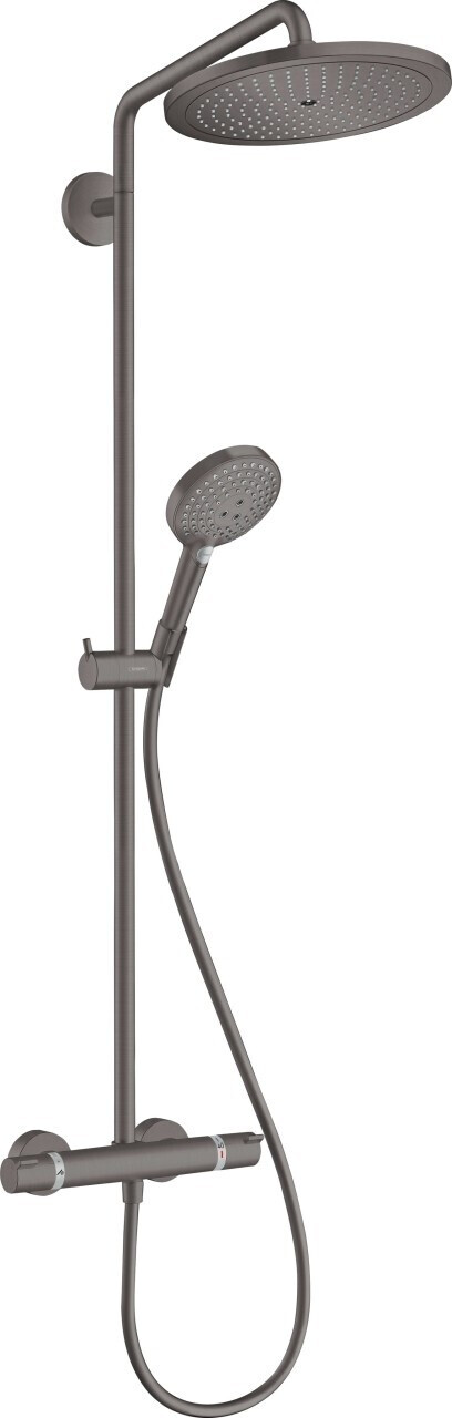 Bild von hansgrohe Croma Select S Showerpipe 280 1jet mit Thermostat und Handbrause Raindance Select S 120 3jet, Farbe: Brushed Black