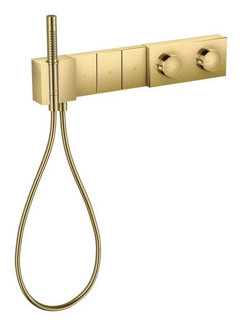Bild von hansgrohe AXOR Edge Thermostatmodul Select 540/100 Unterputz für 3 Verbraucher, Diamantschliff, Farbe: Polished Gold Optic