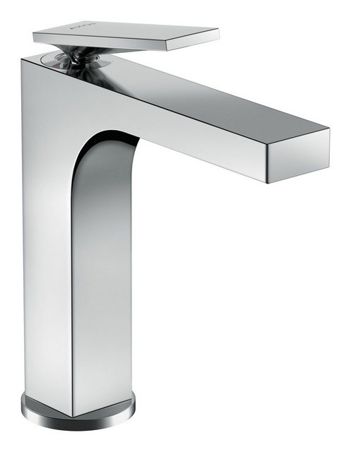 Bild von hansgrohe AXOR Citterio Einhebel-Waschtischmischer, Ablaufgarnitur unverschließbar, Ausladung 143mm, ComfortZone160, 39024, Farbe: Chrom