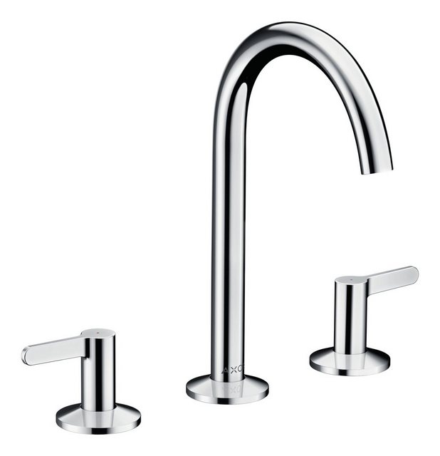 Bild von hansgrohe AXOR One 3-Loch Waschtischarmatur 170 mit Push-Open Ablaufgarnitur, Ausladung 140 mm, 48050, Farbe: Chrom