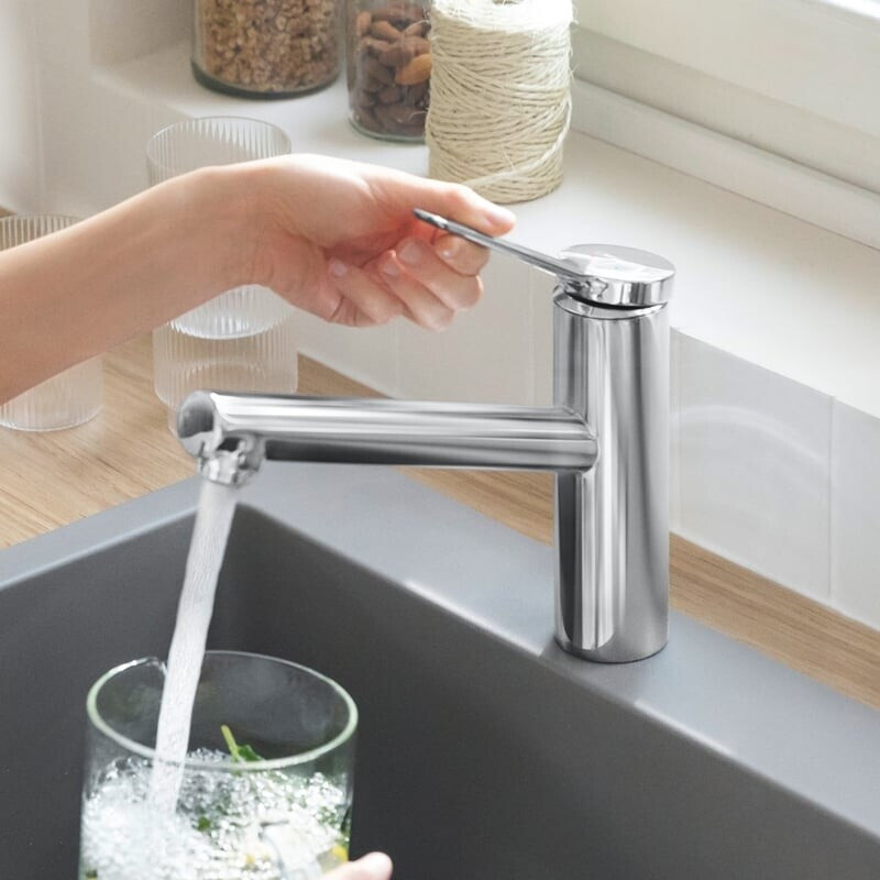 Bild von hansgrohe Küchenarmatur Zesis M33, Wasserhahn Küche mit Auslauf Höhe 150 mm, wassersparend, schwenkbar, 1 Strahlart, Chrom