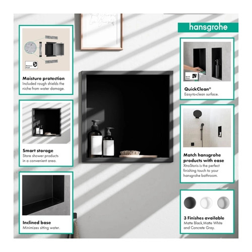 Bild von Hansgrohe XtraStoris Original Wandnische mit Rahmen