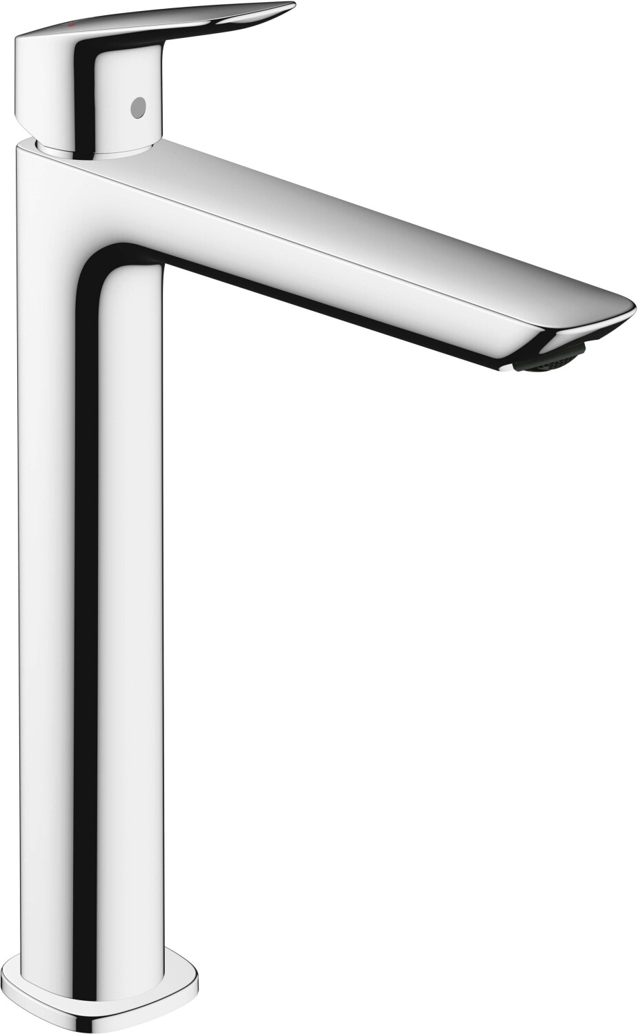Bild von hansgrohe Waschtischarmatur »Logis«, 24cm, Fine für Aufsatzwaschtische mit Zugstangen-Ablaufgarnitur, chrom