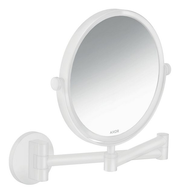 Bild von Hansgrohe AXOR Universal Circular Rasierspiegel, schwenkbar, neigbar, 42849, Farbe: Weiß Matt