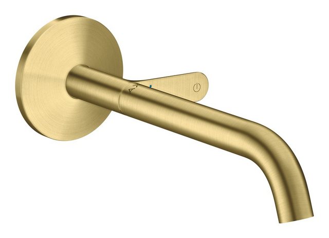Bild von Hansgrohe Axor One Waschtischmischer für Wandmontage, Unterputz, Ausladung 220mm, 48112, Farbe: Brushed Brass