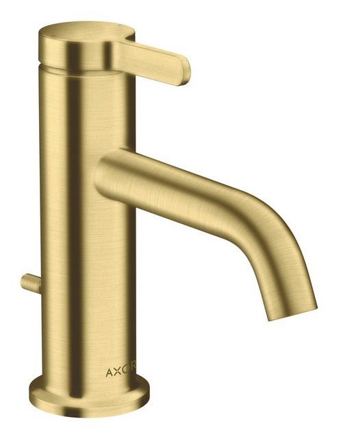Bild von hansgrohe AXOR One Einhebel-Waschtischarmatur 70 mit Hebelgriff und Zugstangen-Ablaufgarnitur, Ausladung 130 mm, 48000, Farbe: Brushed Brass