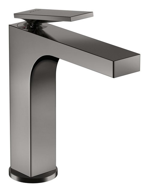 Bild von hansgrohe AXOR Citterio Einhebel-Waschtischmischer, Ablaufgarnitur unverschließbar, Ausladung 143mm, ComfortZone160, 39024, Farbe: Polished Black Chrome