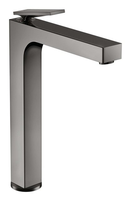 Bild von hansgrohe AXOR Citterio Einhebel-Waschtischmischer, Ablaufgarnitur unverschließbar, Ausladung 200mm, ComfortZone280, 39021, Farbe: Polished Black Chrome