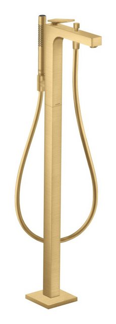 Bild von Hansgrohe AXOR Citterio Wannenmischer, Rautenschliff, bodenstehend, inkl. Zubehör, Ausladung 200mm, 39471, Farbe: Brushed Gold Optic