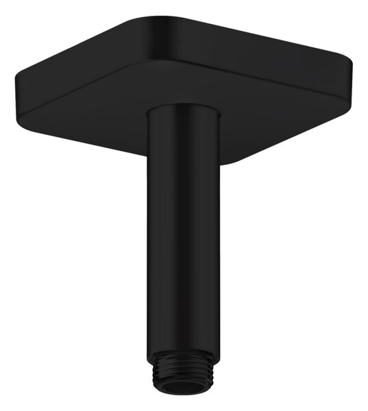 Bild von Hansgrohe AXOR ShowerSolutions Brausearm Deckenanschluss, 100mm, DN15, softsquare, 26965, Farbe: Mattschwarz