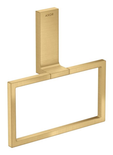 Bild von hansgrohe, Handtuchhalter + Handtuchhaken, AXOR Universal Rectangular Handtuchring, Metall, schwenkbar, 42623