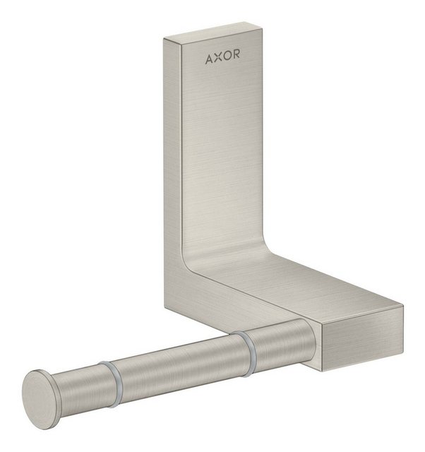 Bild von hansgrohe AXOR Universal Rectangular Toilettenpapierhalter, Metall, einzeln, 42656, Farbe: Edelstahl-Optik